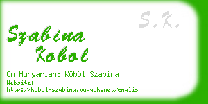 szabina kobol business card