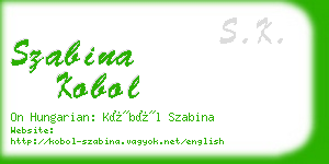 szabina kobol business card